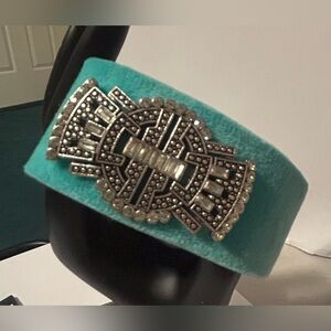 Plunder Charlyn Teal Velvet Cuff